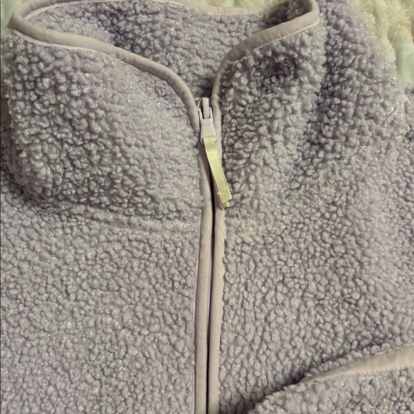 Cozy cropped Lavender Sherpa Pullover SIZE XL - Picture 2 of 4
